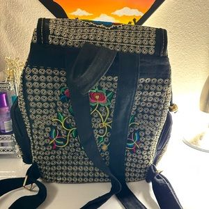 Flower pattern backpack
